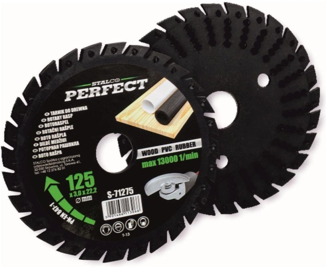 Univerzální rotační kotouč 125 × 3,0 × 22,2 mm pro úhlové brusky STALCO