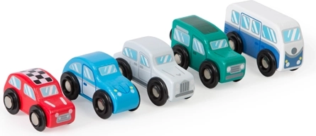 Tidlo set retro dřevěných autíček