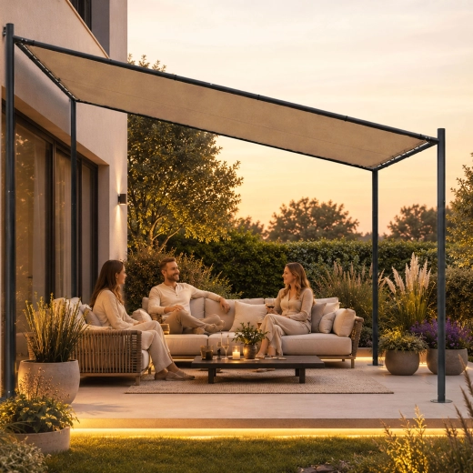 Moderní pergola 3 × 3 m pro terasu i zahradu