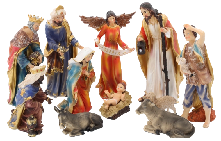 Kompletní sada 11 figurek pro tradiční betlém