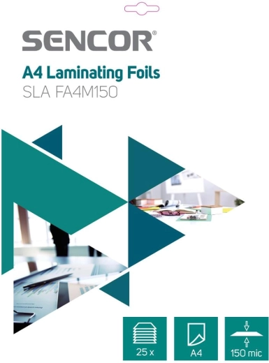 Sencor laminovací fólie A4 150 mikronů, 25 ks