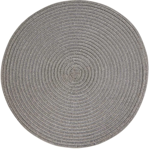 Stříbrnošedé slaměné prostírání 38 cm