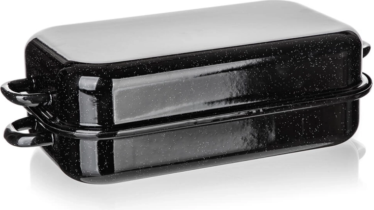 Culinaria Black smaltovaný dvoudílný pekáč 35 × 20 cm