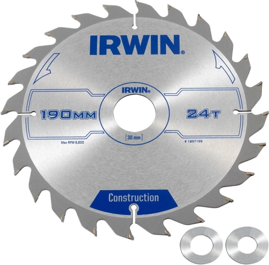 Pilový kotouč IRWIN 190 mm, 24 zubů, tenký řez pro dřevo