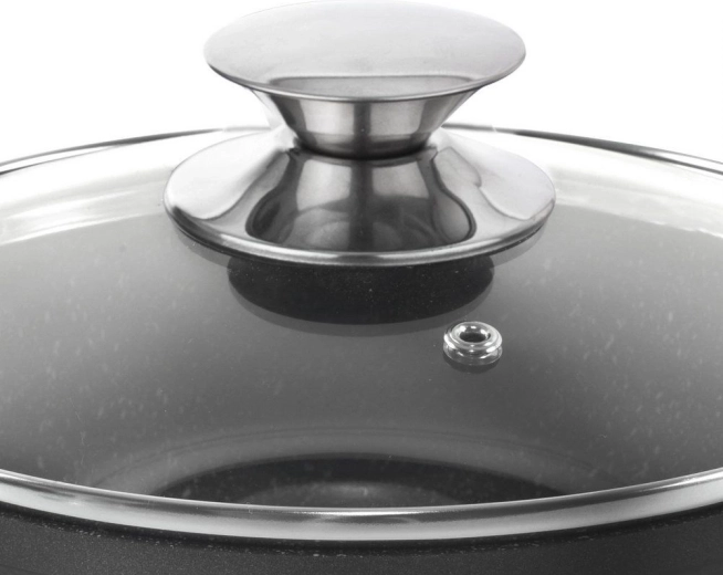 Skleněná poklice s ventilem páry