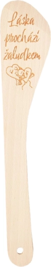 Dřevěná kuchyňská obracečka Láska 30 cm