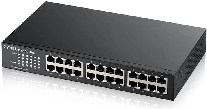 24 gigabitových portů pro snadné rozšíření sítě