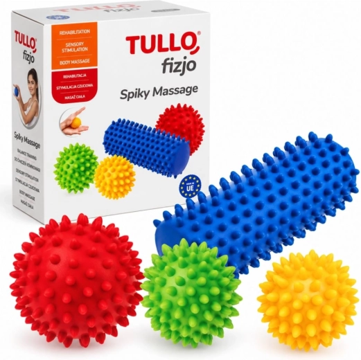 Tullo masážní sada s výstupky, 4 díly