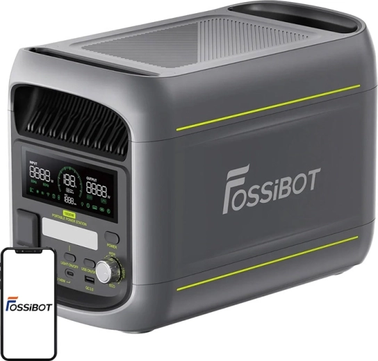 Přenosná nabíjecí stanice FossiBOT F1800 1800 W šedá