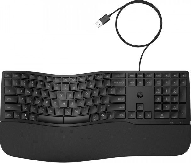 Drátová ergonomická klávesnice HP 480 Comfort