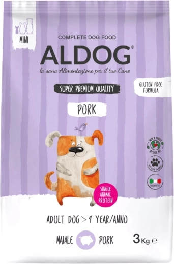 Aldog Pork Mini granule pro dospělé psy malých plemen, vepřové, 3 kg