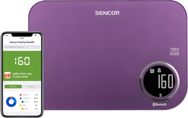 Chytrá kuchyňská váha Sencor s Bluetooth