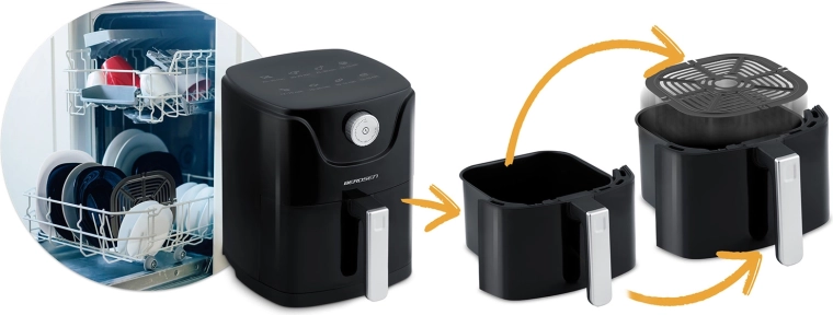 Snadné čištění a kompaktní design