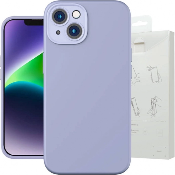 Pouzdro Baseus Liquid Silica Gel pro iPhone 14 Plus levandulové