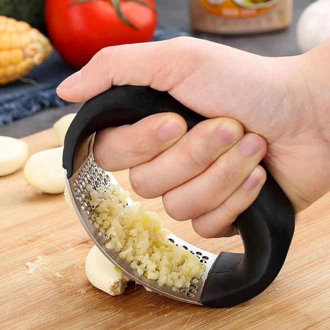 Ergonomický lis na česnek z nerezové oceli