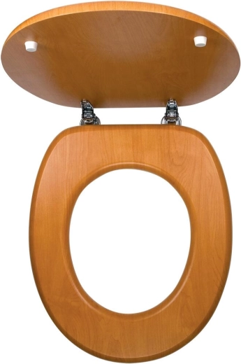 WC sedátko světlý ořech z dýhované MDF