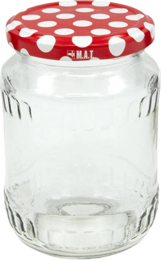 Zavařovací sklenice 370 ml TWIST 66 s puntíkovým víčkem, sada 8 ks