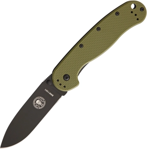 ESEE Avispa Black OD Green kapesní outdoorový nůž 8,9 cm, černý/zelený, FRN