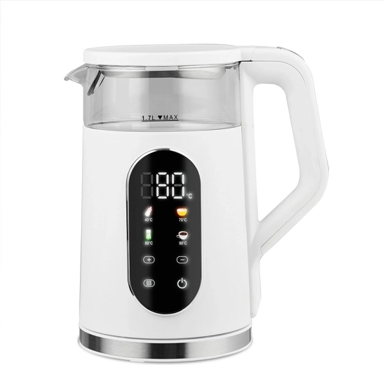 Rychlovarná konvice s regulací teploty 1,7 l 2200 W bílá