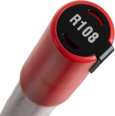 Přesný hrot 4 mm a označení barvy na víčku