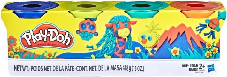 Play-Doh modelína, sada 4 kelímků 448 g – Zvířátka