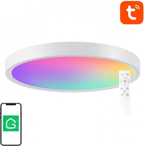 Chytré stropní svítidlo 30cm WiFi/Bluetooth 16M RGBCW Gosund LB12 1920lm Tuya s Dálkovým Ovládáním
