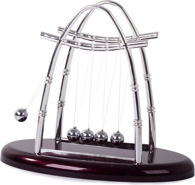 Newtonovo kyvadlo xl – stolní antistresová dekorace (5 kuliček)