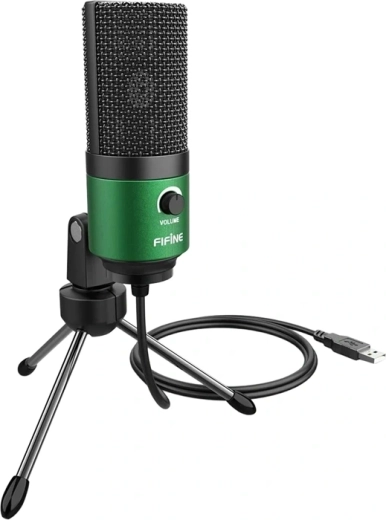 Kondenzátorový USB mikrofon Fifine K669BG zelený