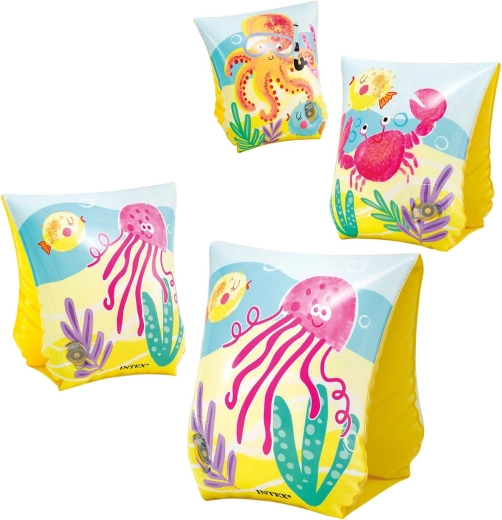 Nafukovací plavecké rukávky s mořskými motivy 23 × 15 cm INTEX