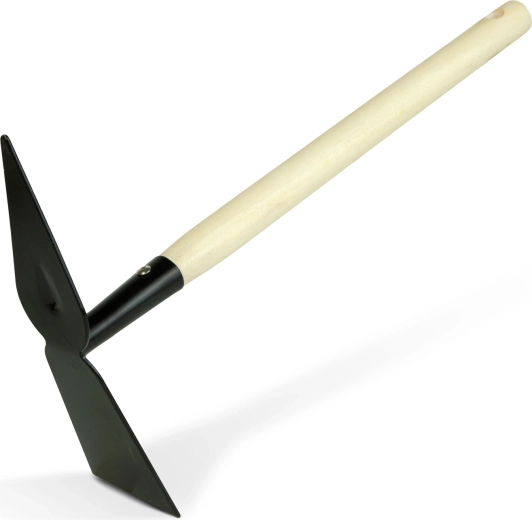 Oboustranná zahradní motyka s dřevěnou rukojetí 50 cm