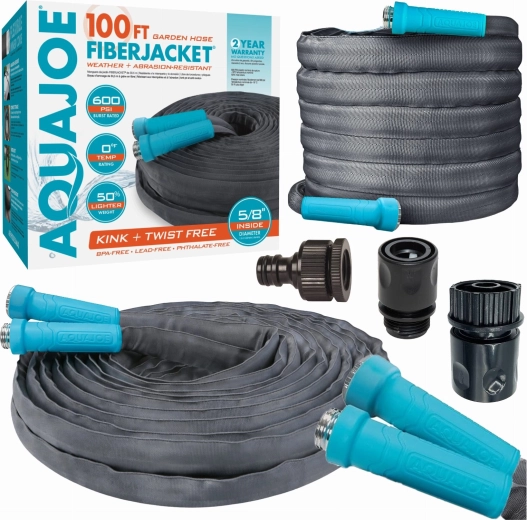 Zahradní hadice AquaJoe FiberJacket 30 m s hliníkovými spojkami