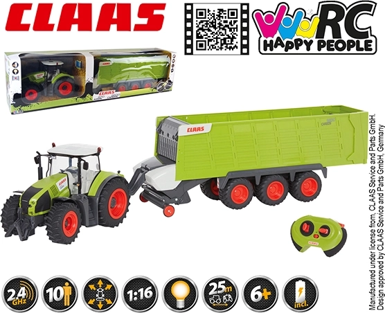 RC traktor CLAAS AXION s přívěsem CLAAS CARGOS 2,4 GHz