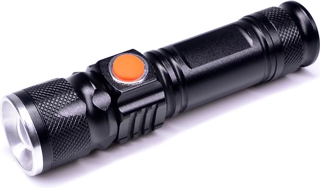 Solight nabíjecí LED kapesní svítilna 200 lm s zoomem