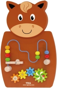Dřevěná aktivity deska kůň - VIGA Montessori