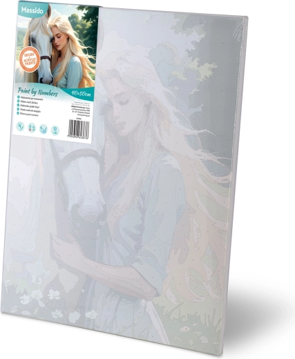 Předtištěné plátno s očíslovanými zónami