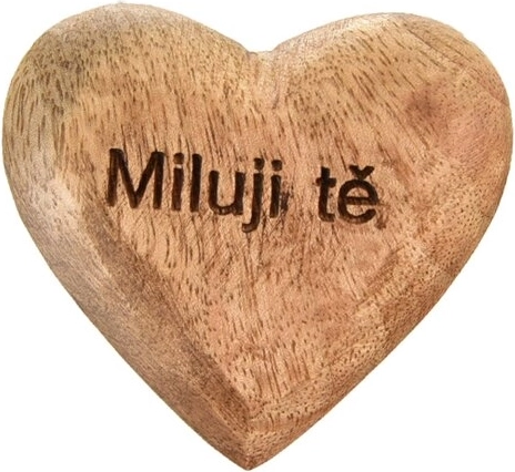 Dekorativní srdce mango „Miluji tě“