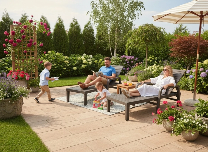 Pohodlný relax na terase i u bazénu