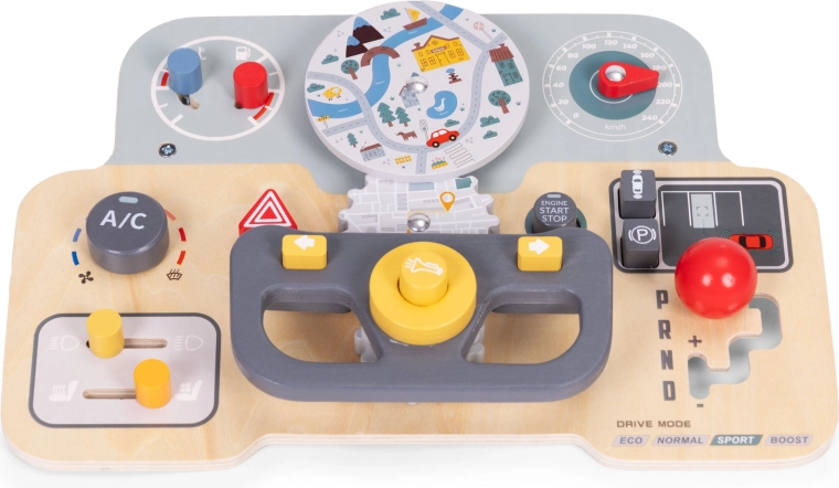 Realistická palubní deska pro hru na řidiče