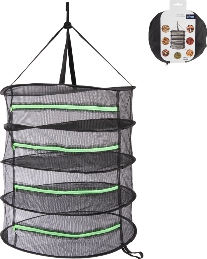 Závěsná síť na sušení bylinek a hub 60 cm, 4 patra