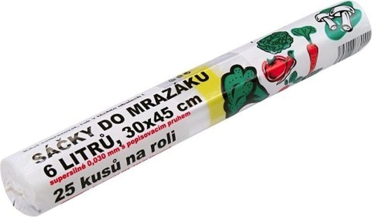 Sáčky do mrazničky s popisovacím pruhem 6 l, extra silné (25 ks)