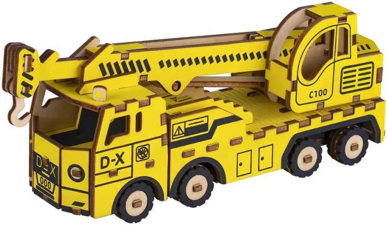 Woodcraft dřevěné 3D puzzle Jeřábový vůz