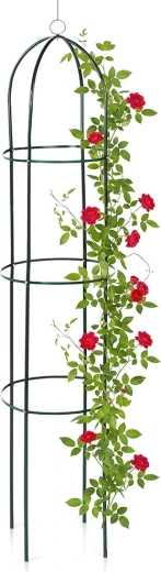 Vilde zahradní obelisk pro popínavé rostliny 36 × 36 × 194 cm zelený