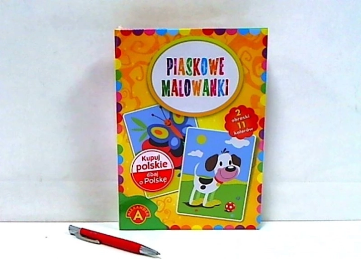 Piaskové malování pískem – pes a motýl