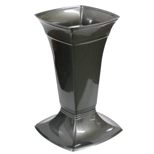 Hřbitovní váza Etna nízká v grafitově metalické barvě LAMELA