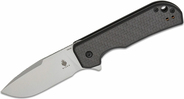 Kizer Nice Guy kapesní nůž 6,1 cm, satén, uhlíkové vlákno