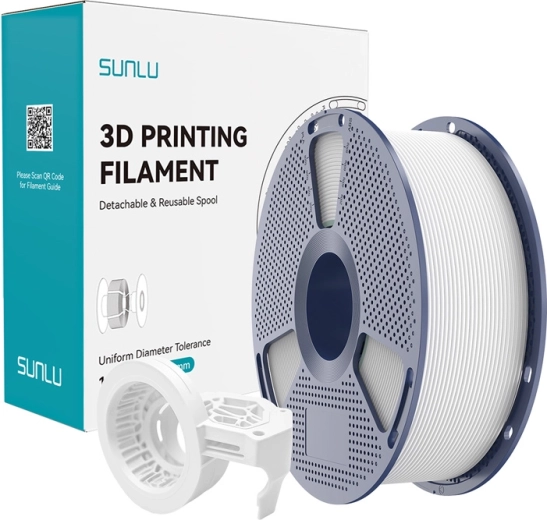 Vysokorychlostní matný filament Sunlu PETG – Bílá