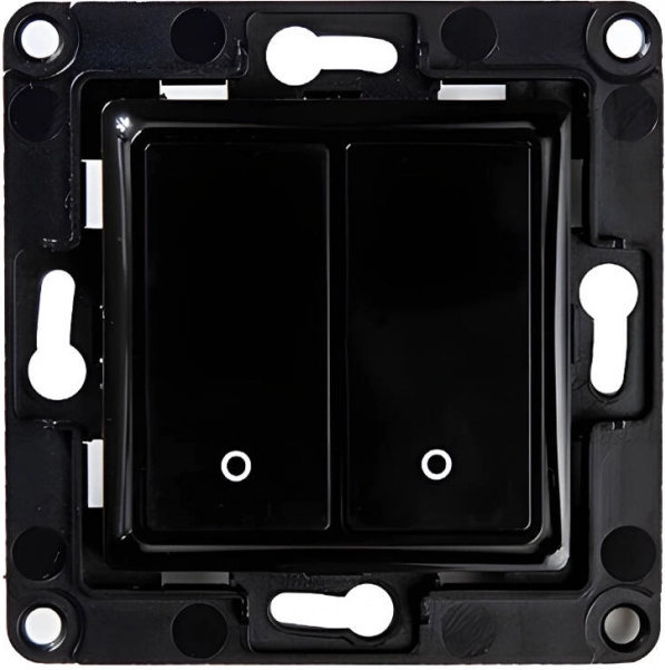 Nástěnný vypínač Shelly se 2 tlačítky, černý