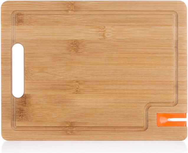 Bambusové krájecí prkénko s ostřičkou BRILLANTE 28 × 21 cm