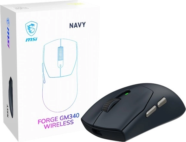 MSI Forge GM340 bezdrátová herní myš, tmavě modrá - 1 kus