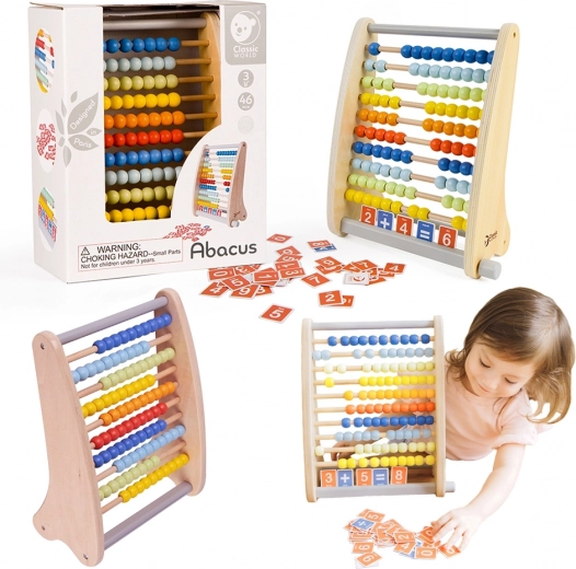 Classic World dřevěné počítadlo s matematickými úlohami